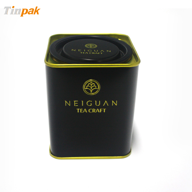 square tea tin canister